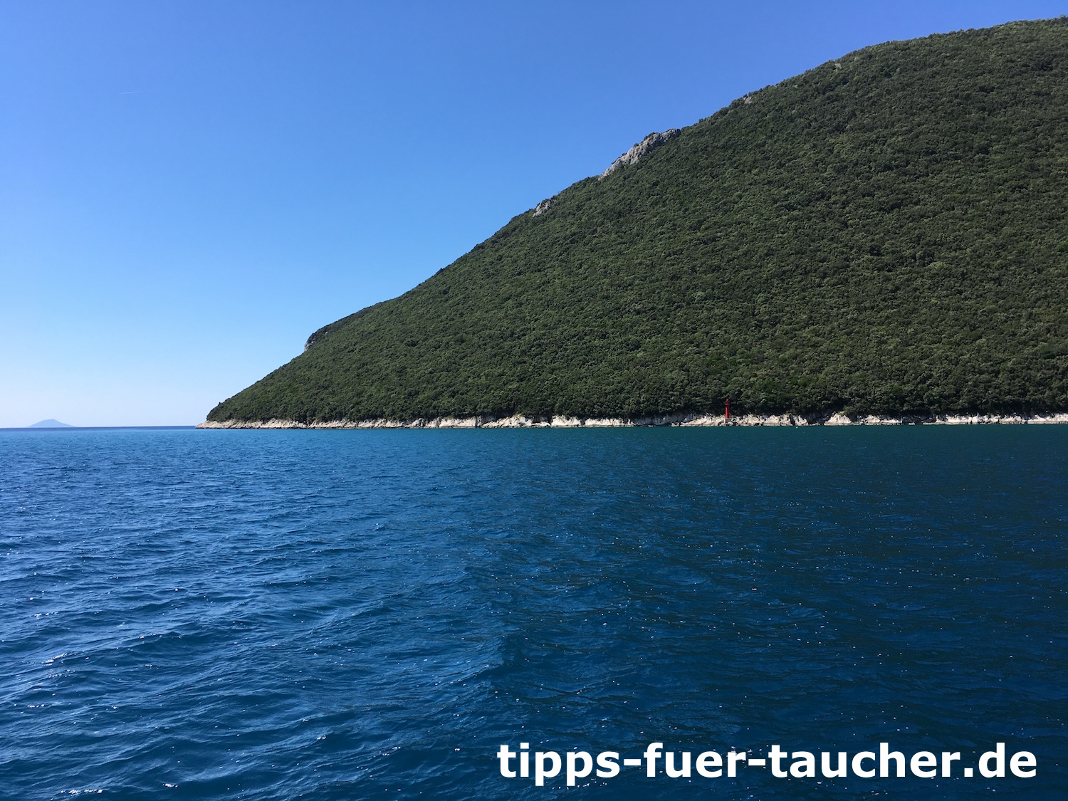 Kroatische Küste auf der Heimfahrt von einem Wracktauchgang